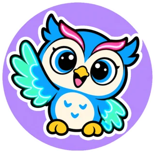 Glow Hoot sticker